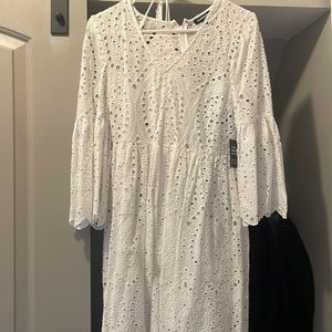 Express white lace dress and white slip - with tags - XS